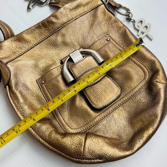 B. Makowsky Metallic Gold Crossbody Bag - Picture 9 of 16